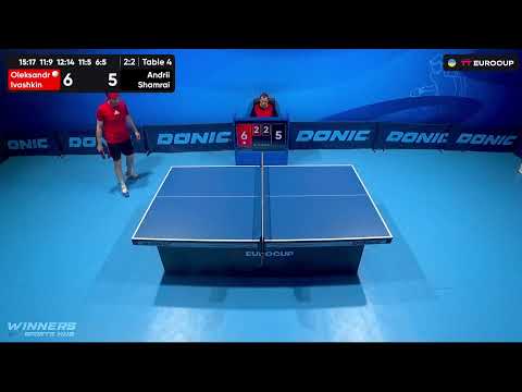 20:05 Oleksandr Ivashkin - Andrii Shamrai 17.09.2023 TT Euro.Cup Ukraine Star. TABLE 4