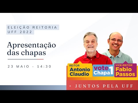 Apresentação das chapas para eleição reitoria UFF 2022