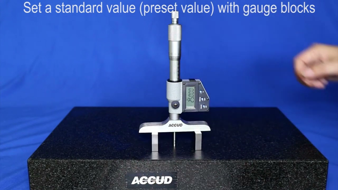 ACCUD   SERIES 395   Quick Guide   Digital Depth Micrometer