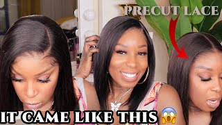 100% GLUELESS Wig for BEGINNERS! VERY AFFORDABLE Pre Cut Glueless Bob Wig | Curlyme Hair