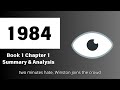 1984 | Book 1 | Chapter 1 Summary & Analysis | George Orwell