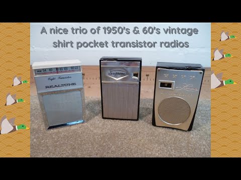 A nice trio of vintage1950s & 60s era classic pocket transistor radios