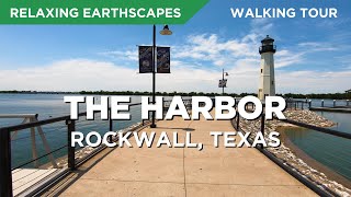 The Harbor in Rockwall, Texas - Lakefront Walking Tour - Relaxing Natural Sounds, Docks, Lake Views