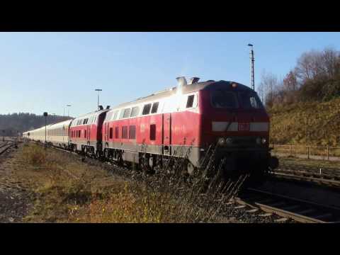 Eurocity-Umleiter in Kempten: 218er Sound mit Makro und Panoramawagen im Allgäu