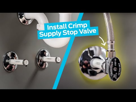 How to Install a SharkBite Crimp Supply Stop Valve for PEX Pipe