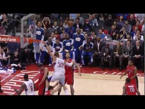 Blake Griffin near miss posterizer on Jonas Valanciunas