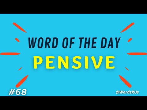 Pensive - Word of the Day | #68 | Improve your English Vocabulary | Learn Vocabulary