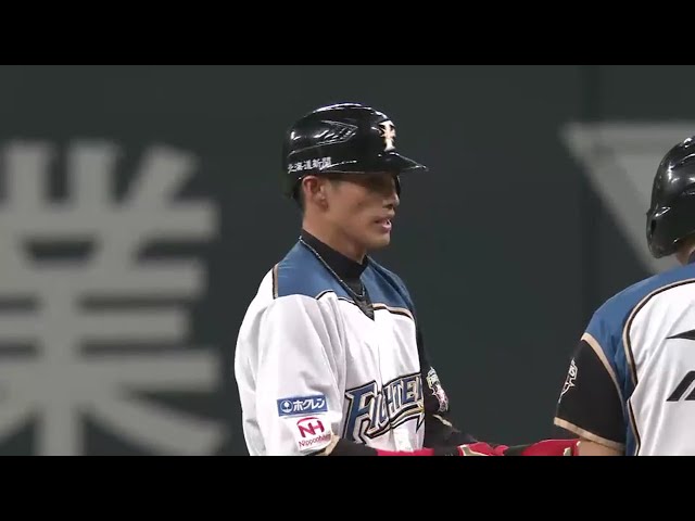 【1回裏】ファイターズ･陽  右中間への先制タイムリー2ベースヒット!! 2016/7/18 F-E