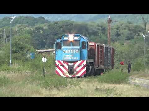 Tren 9017 ingresando a vía 3ra en Campo Quijano (SALTA)