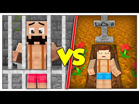 SOPRAVVIVERE NEL CIMITERO VS SOPRAVVIVERE NELLA PRIGIONE! - Minecraft ITA