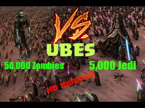 5,000 Jedi Vs 50,000 Zombies | Ultimate Epic Battle Simulator
