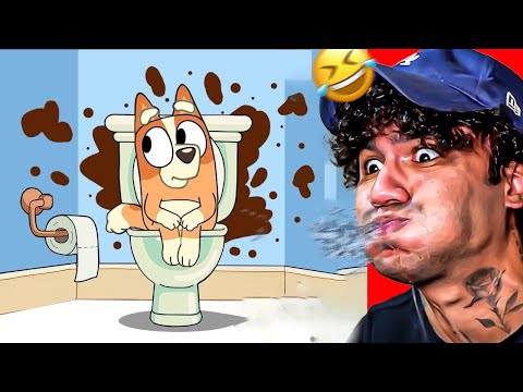 Try not to laugh at the funny Bluey 🤣🤣