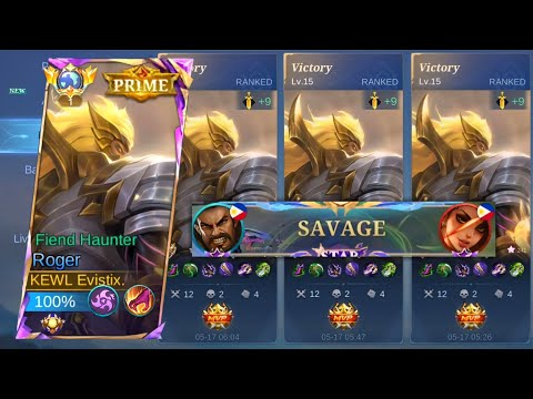 ROGER NEW BEST FULL DAMAGE BUILD TO CARRY YOUR TEAM IN SOLO RANK!!🔥 | MLBB