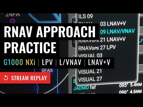 Stream Replay: RNAV approach practice with the G1000 NXi - Microsoft Flight Simulator
