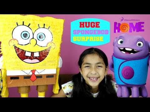 Spongebob Huge Surprise Avengers Hello Kitty Shopkins Home Disney Surprise Eggs|B2cutecupcakes Video