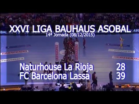 LIGA BAUHAUS ASOBAL J14 Naturhouse La Rioja - FC Barcelona Lassa 28 - 39