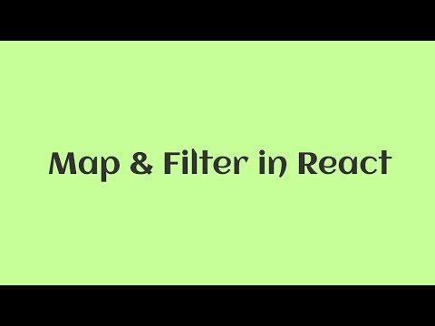 Javascript Tutorial Map And Filter In React