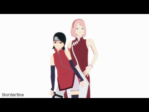 【NARUTO MMD】Borderline - SARADA*SAKURA (60fps,4K)
