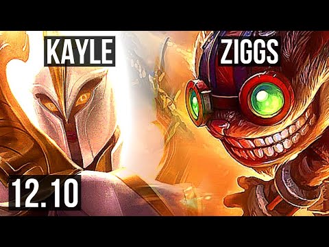 KAYLE vs ZIGGS (MID) | Quadra, 1100+ games, 1.0M mastery, 12/3/5 | EUW Master | 12.10