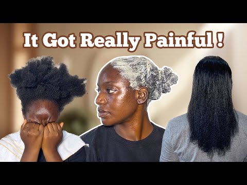IMPULSIVELY RELAXED MY NATURAL 4C HAIR AFTER 7 YEARS!...