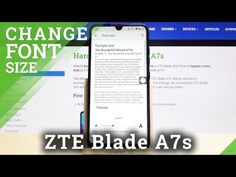 ZTE Blade A7s – Font Size Choosing & Display Settings Managing