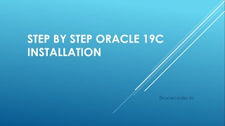 Download the video "Oracle Database 19c Installation on Oracle Linux 9 | Step by Step Instructions  || Brace Coder"