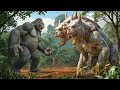 King Kong Vs Titanoboa Prehistoric Battle From 60 Million Years Ago Featuring The Three Headed Wolf