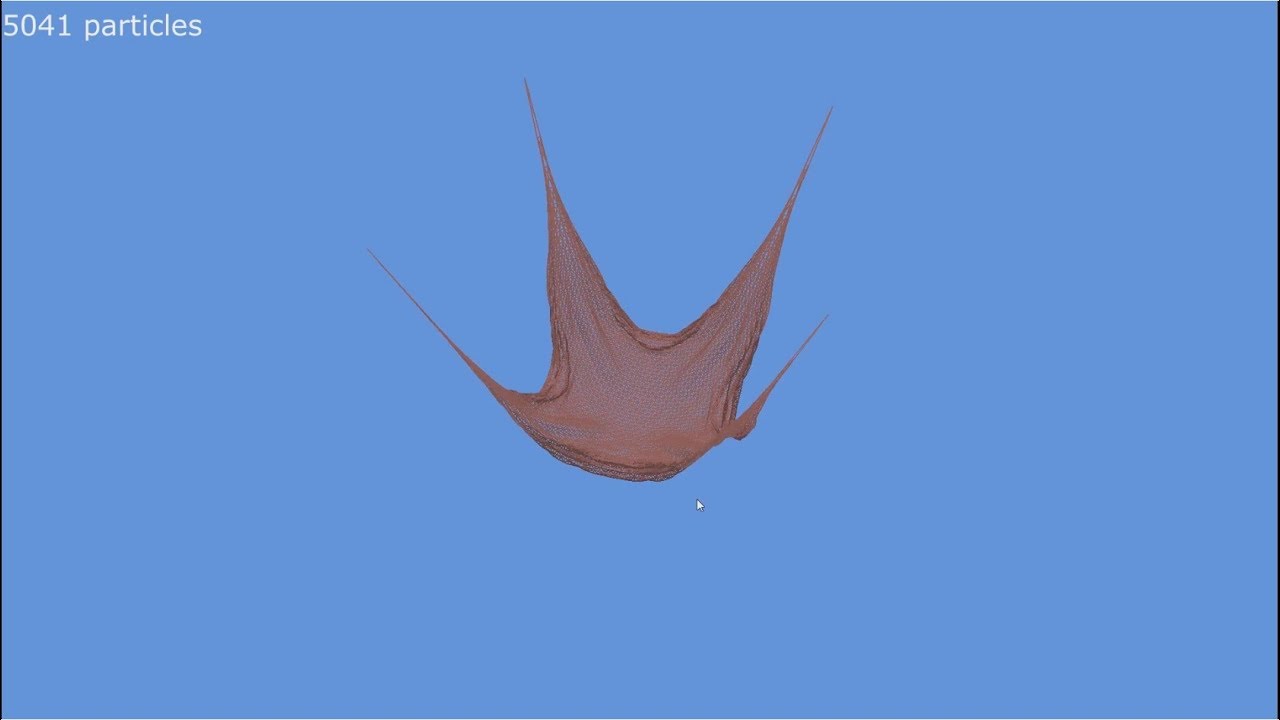 Spring Mass Cloth Simulation 1