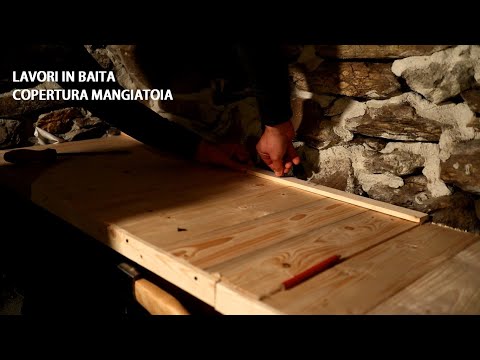 Lavori in baita. Creo una semplice copertura per mangiatoia.