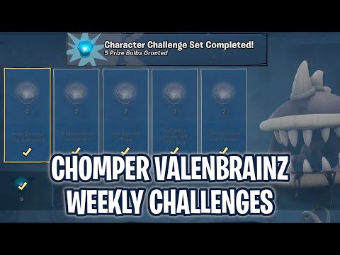 Chomper Valenbrainz Challenges! Easy Eat Heroes and Survive! Spikeweed! Battle for Neighborville