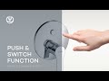 Купить Золотой скрытый кран смеситель встраиваемый ванны-душ Kludi Bozz 38659N076 Push&Switch в Киеве vannaja.kiev.ua