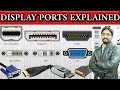 Difference Between RCA, VGA, DVI, HDMI, DISPLAYPORT and THUNDERBOLT Detail Explained in Urdu/Hindi