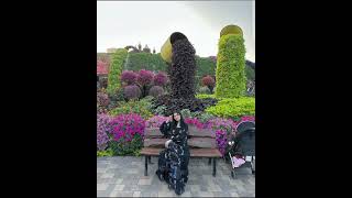 sara khan in dubai miracle garden
