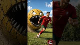 Ronaldo Escapes Death 😱🔥 | Giant Pacman Chase in Real Life! | #shorts #ronaldo #pacman #fun