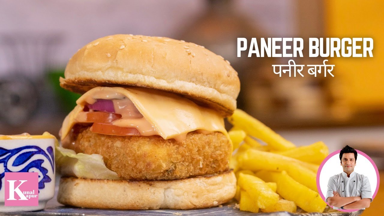 Spicy Paneer Burger Recipe at home | Smokey Chilli Mayonnaise | Veg Burger Recipe | Chef Kunal Kapur