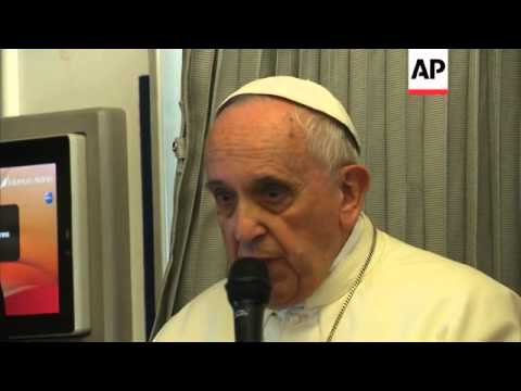 Pope Francis further comments on free speech and the criticism of religion