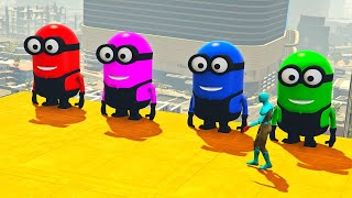 GTA 5 Epic Ragdolls RED SPIDERMAN VS RED MINION VS GREEN MINION Euphoria Physics Ep.17 #Spiderman