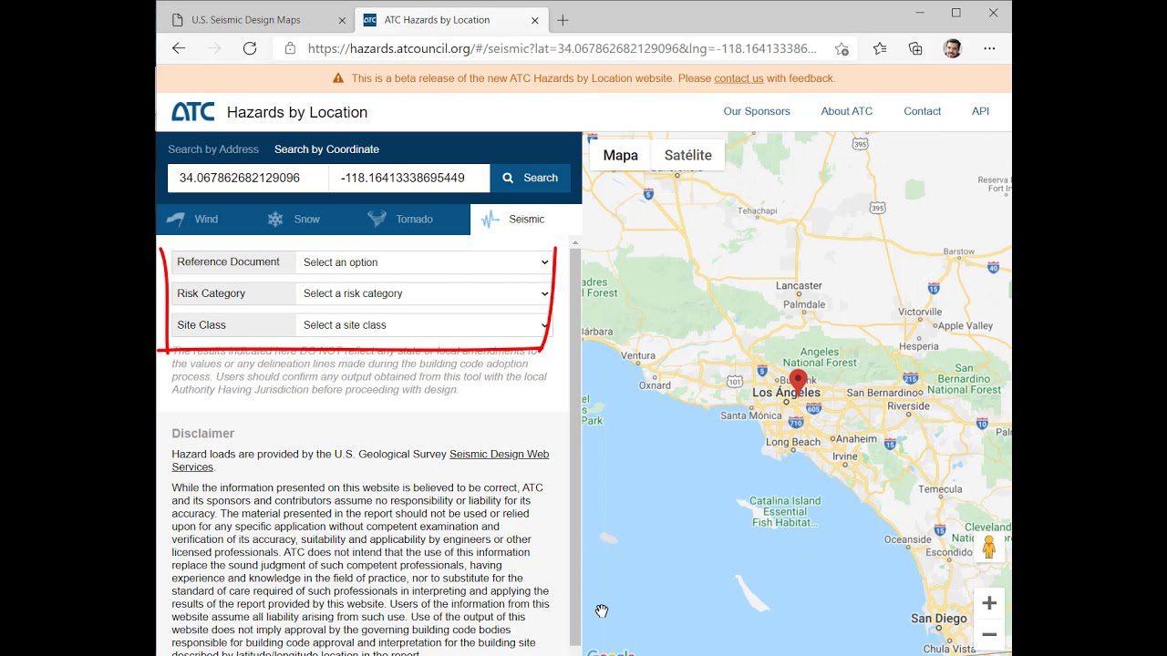 Online seismic design maps