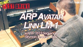 Video thumbnail for EMEAPP SONIC TEST DRIVE: ARP Avatar, Linn LM-1 and ARP 1613 Sequencer by EMEAPP