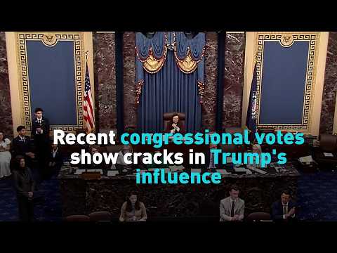 Recent congressional votes showing cracks in Trump's influence