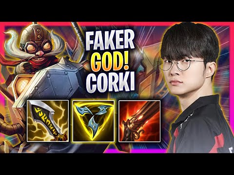 FAKER IS A GOD WITH CORKI! - T1 Faker Plays Corki MID vs Yasuo! | Season 2024