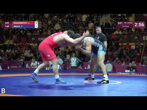 1/4 FS - 125 kg: J. MAGOMEDOV (AZE) v. T. AKGUL (TUR)