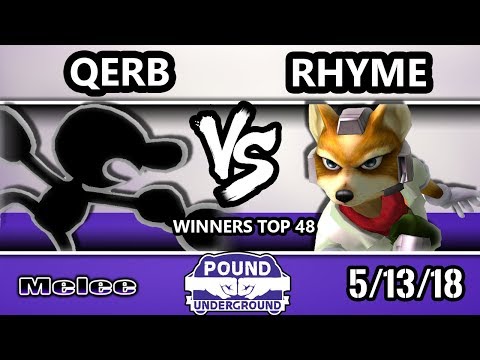 Pound Underground - Qerb (Game and Watch) Vs. Rhyme (Fox) - Smash Melee Winners Top 48