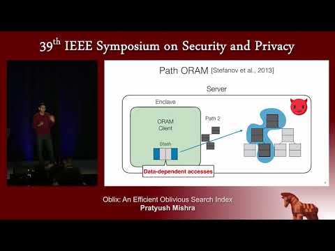 Oblix: An Efficient Oblivious Search Index