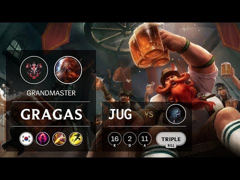 Gragas Jungle vs Kindred - KR Grandmaster Patch 9.7