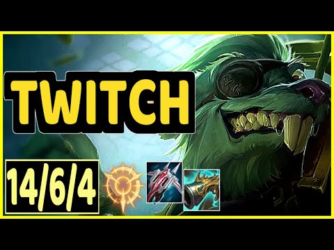TWITCH VS CAITLYN - 14/6/4 KDA ADC GAMEPLAY