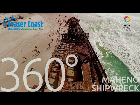 Australia's Nature Coast in 360 VR | Maheno Shipwreck, Fraser Island QLD