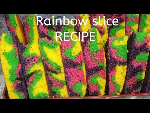 ||RAINBOW slice recipe⁉️BAKERY RECIPE
