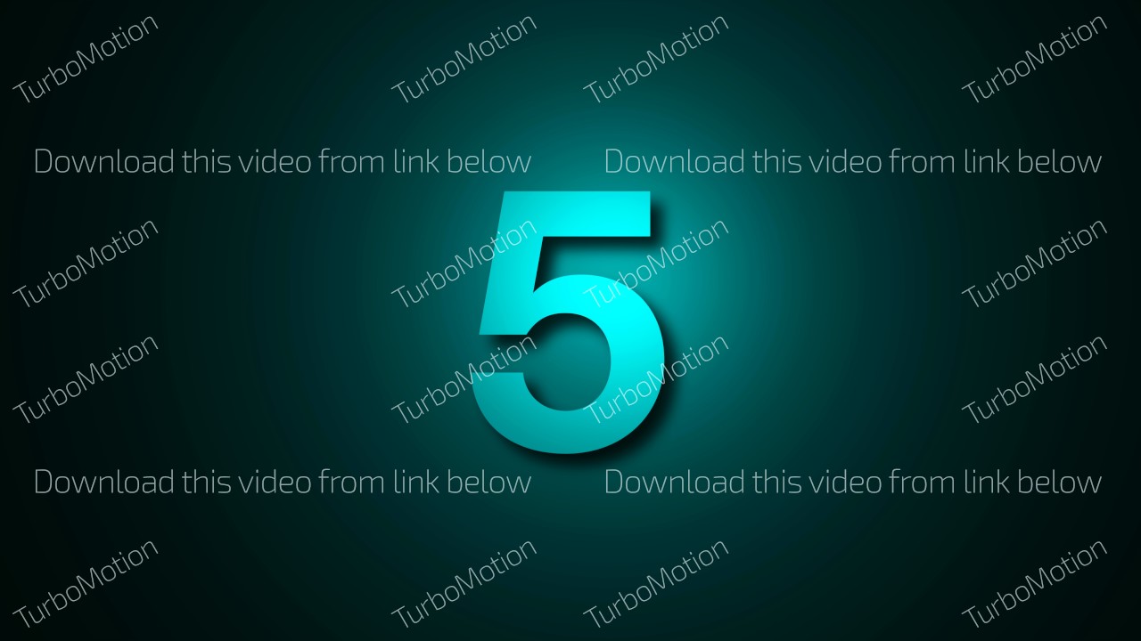 Countdown leader graphic 10 to 0. Computer graphic animation