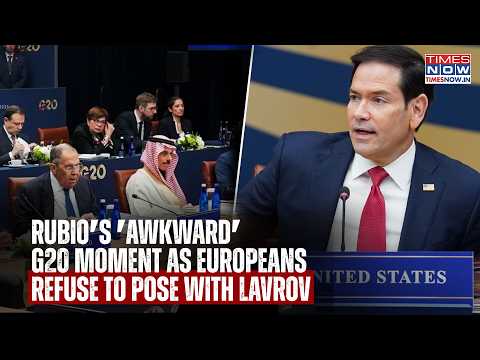 US' 'AWKWARD' G20 Moment: Europeans Refuse To Stand With Lavrov, Then Rubio Did This | WATCH
